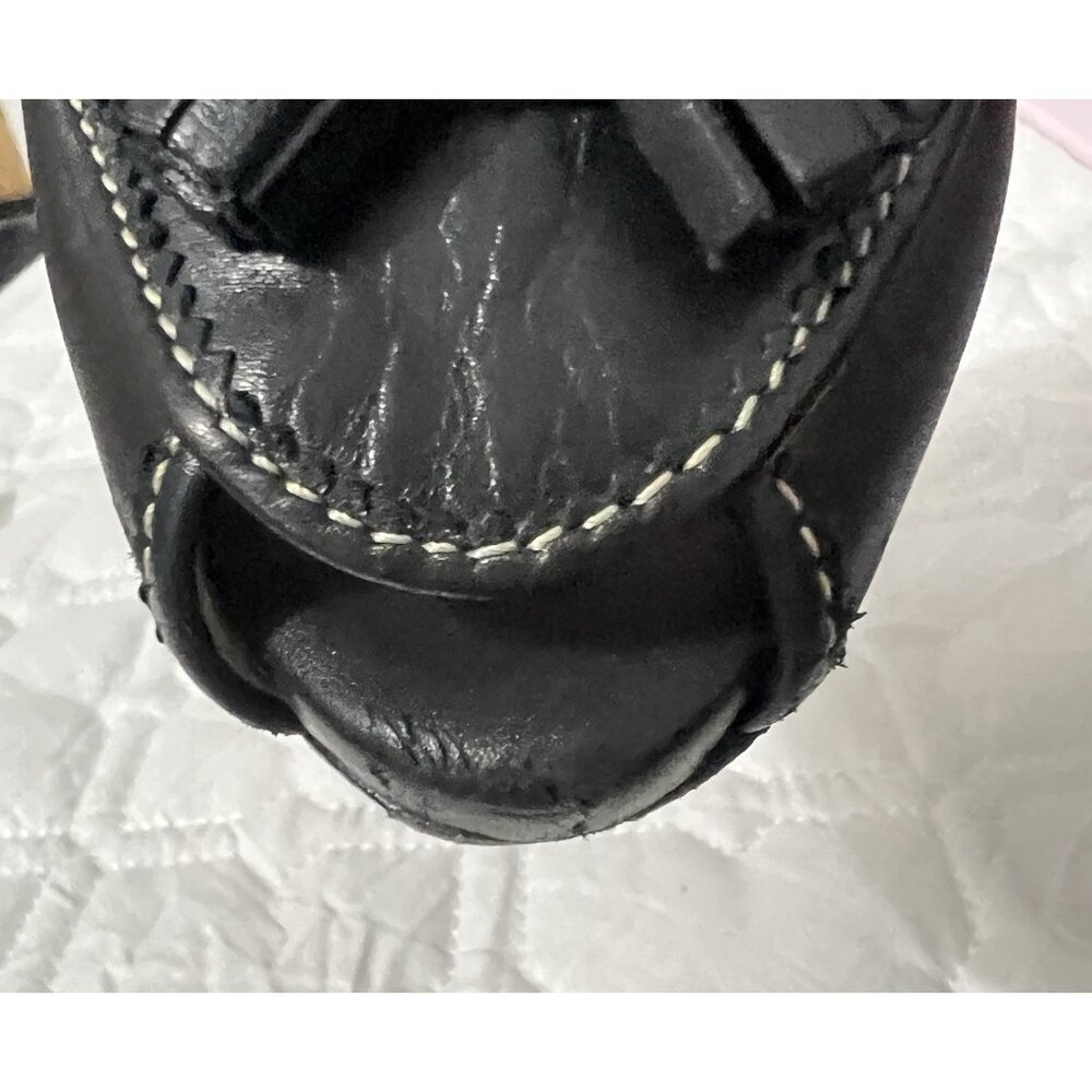 Christian Louboutin Alta Campus Heels Black Size 37.5 Peep Toe Red Bottoms - Picture 13 of 14